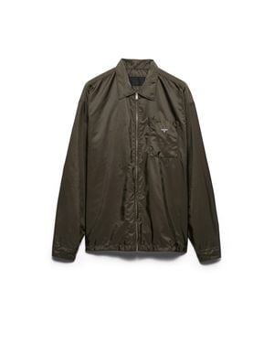 Prada Re-Nylon Zipper Shirt - Green