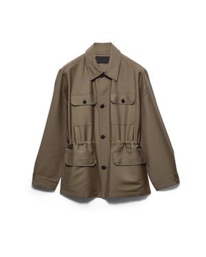 Prada Mohair And Wool Safari Jacket - Brown