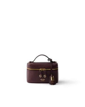 Prada Leather Mini-Bag, Burgundy - Brown