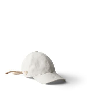 Prada Cotton Baseball Cap - White