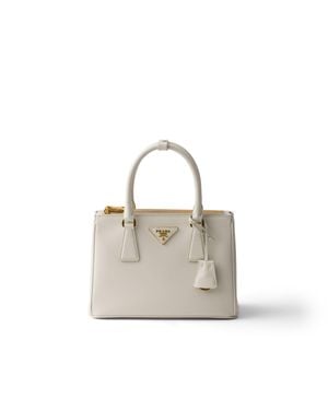 Prada Galleria Small Saffiano Leather Bag, Chalk - White