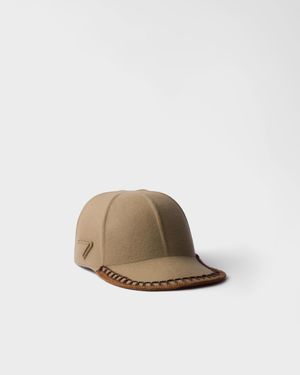 Prada Cappello Da Baseball - Bianco