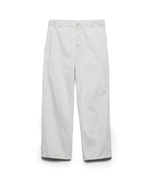 Prada Regular Bleached Denim Jeans, Sky - White