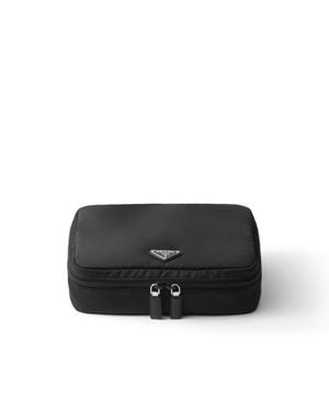 Prada Medium Re-Nylon Zipper Pouch - Black