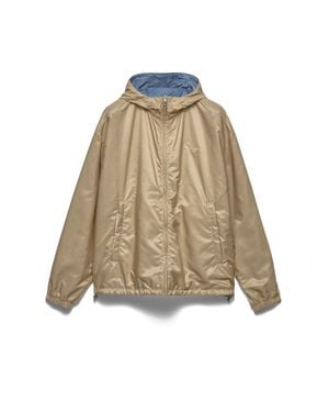 Prada Reversible Re-Nylon Jacket, Camel/Aviation - Natural