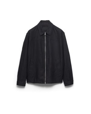 Prada Jacke Aus Leinen, Herren, Größe - Blau