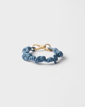 Prada Nappa Leather Bracelet - Blue