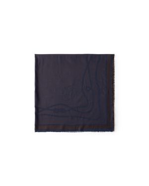 Prada Silk, Cashmere And Wool Jacquard Shawl - Gray