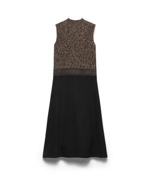 Prada Shetland Wool And Cashmere Dress - Black