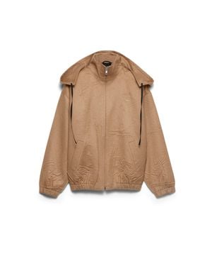 Prada Camel-Hair Blouson Jacket - Brown
