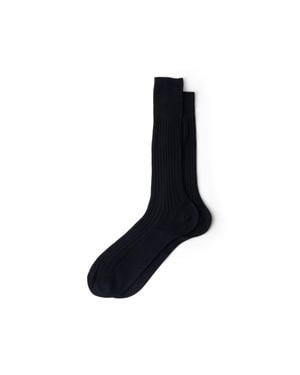 Prada Cotton Mid-Calf Socks, Size 10 - Black