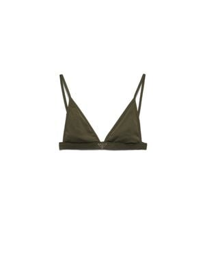 Prada Ribbed Knit Bralette Bikini Top - Multicolour