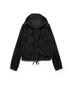 Prada Embroidered Re-Nylon Blouson Jacket - Black