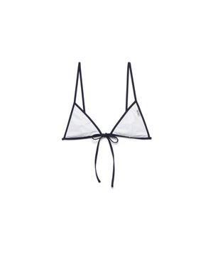 Prada Bikini-Oberteil Aus Jersey, Damen, Größe - Weiß