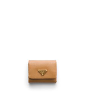 Prada Small Saffiano Leather Wallet - White