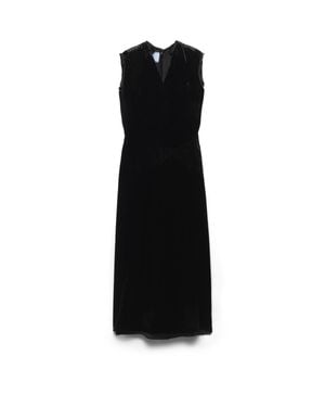Prada Crushed Velvet Dress - Black