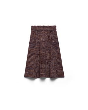 Prada Wool And Cashmere Knit Skirt - Purple