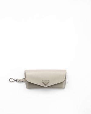 Prada Saffiano Leather Eyeglasses Case - White