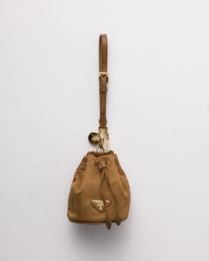 Prada Mini Icon Re-Nylon Keychain Charm - White