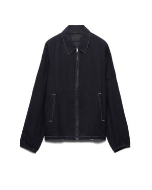 Prada Cotton Blouson Jacket - Blue