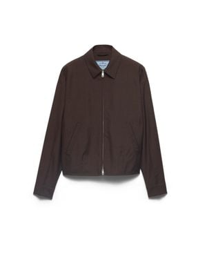 Prada Kid Mohair Blouson Jacket - Brown