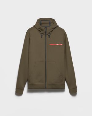 Prada Technical Fabric Hoodie - Green