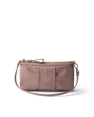 Prada Nappa Leather Zipper Pouch - Pink