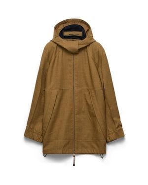 Prada Mélange Hopsack Wool Jacket - Brown