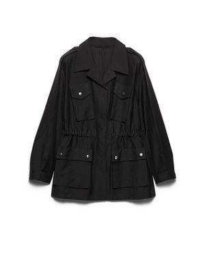 Prada Garment-Dyed Kid Mohair Jacket - Black