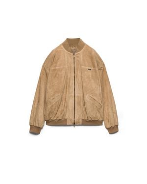 Prada Suede Jacket - Natural
