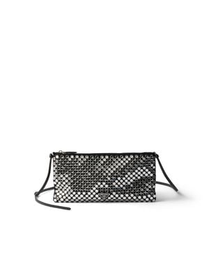 Prada Small Satin And Crystal Shoulder Bag, Crystal - Multicolor