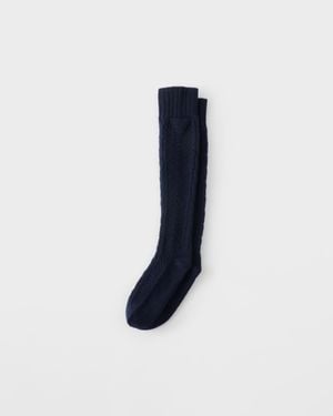 Prada Wool And Cashmere Socks - Blue