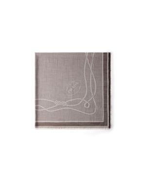 Prada Silk, Cashmere And Wool Jacquard Shawl - Grey