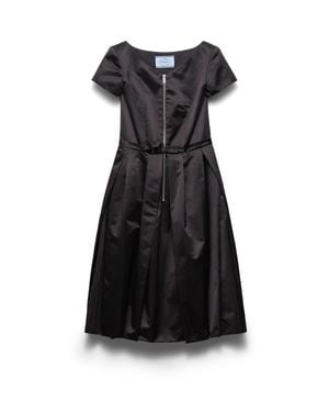 Prada Duchesse Silk Dress - Black