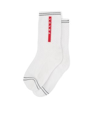 Prada Socken Aus Polyester, Damen, Größe - Weiß