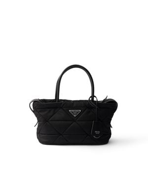 Prada Mittelgroße Tote Bag Aus Gepolstertem Re-Nylon, Damen - Schwarz