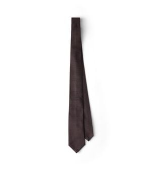 Prada Silk Tie - White