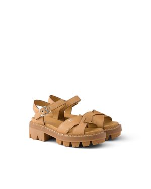 Prada Leather Sandals - White