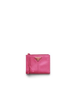 Prada Small Leather Wallet - Pink