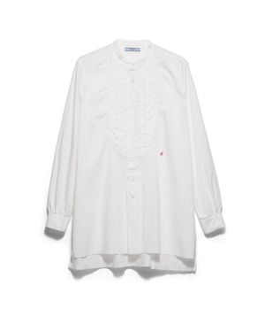 Prada Embroidered Cotton Shirt - White