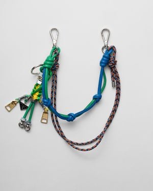 Prada Ciondolo Portachiavi Pop Strings - Blu