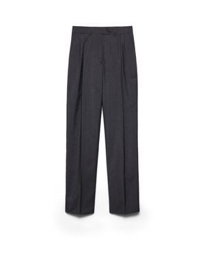 Prada Hose Aus Leichtem Mohair, Damen, Größe - Blau