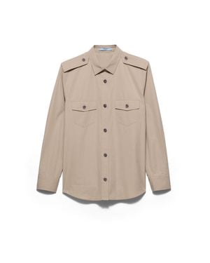 Prada Cotton Poplin Shirt, Limestone - Natural
