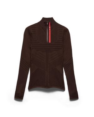 Prada Re-Nylon Turtleneck Sweater, Cocoa - Brown