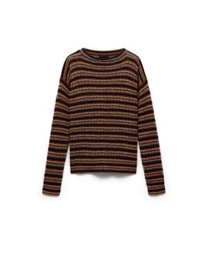 Prada Shetland Wool Boat Neck Sweater - Brown