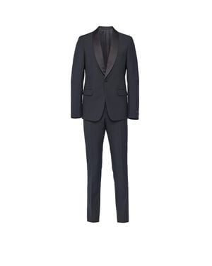 Prada Single-breasted Wool And Mohair Tuxedo - Blue