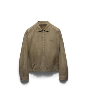 Prada Suede Jacket, Sage - Natural