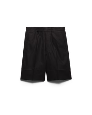 Prada Cotton Bermudas - Black
