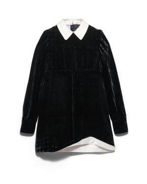 Prada Velvet Mini-Dress - Black