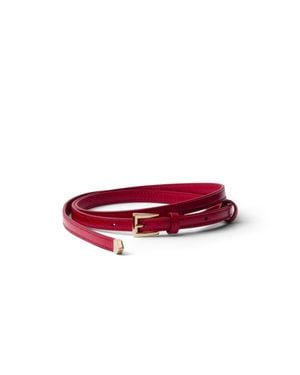 Prada Leather Belt - Red